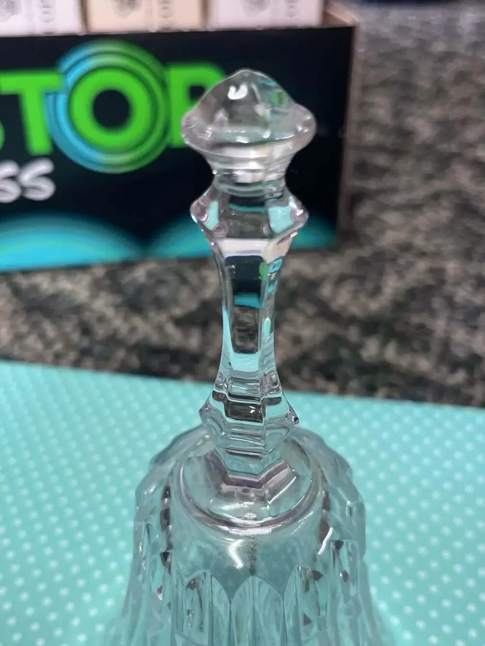 Vintage Zajecar Lead Crystal Hand Bell Made in Yugoslavia